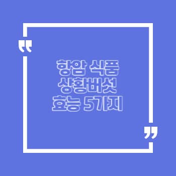 상황버섯 효능 5가지