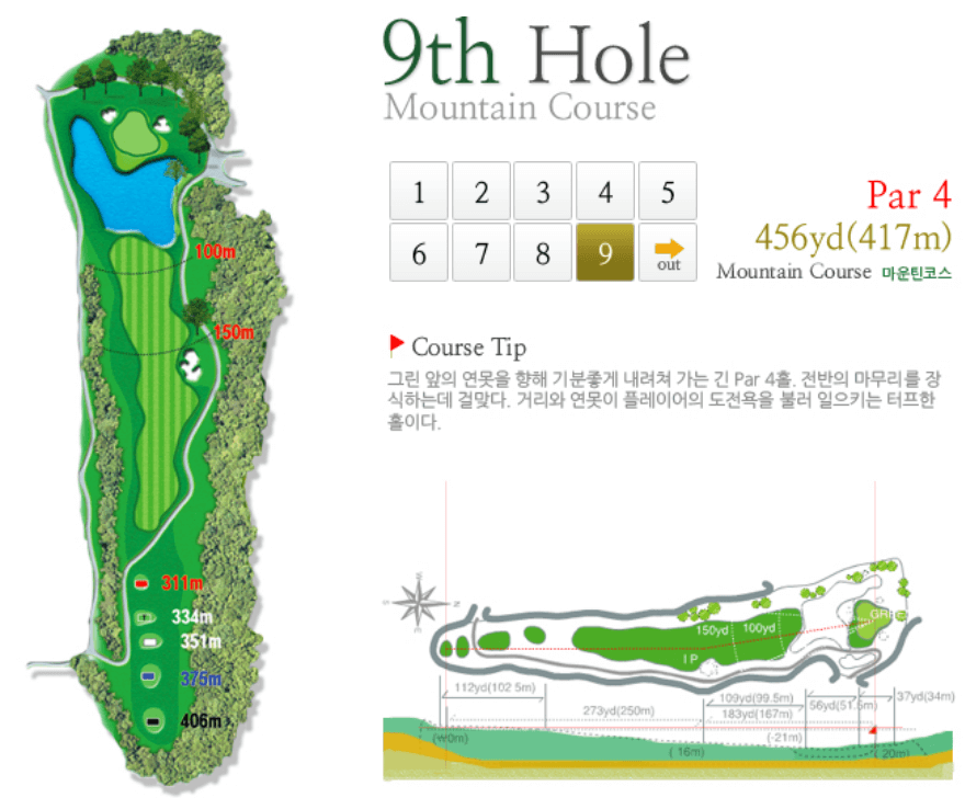그린필드 컨트리클럽 마운틴코스 9