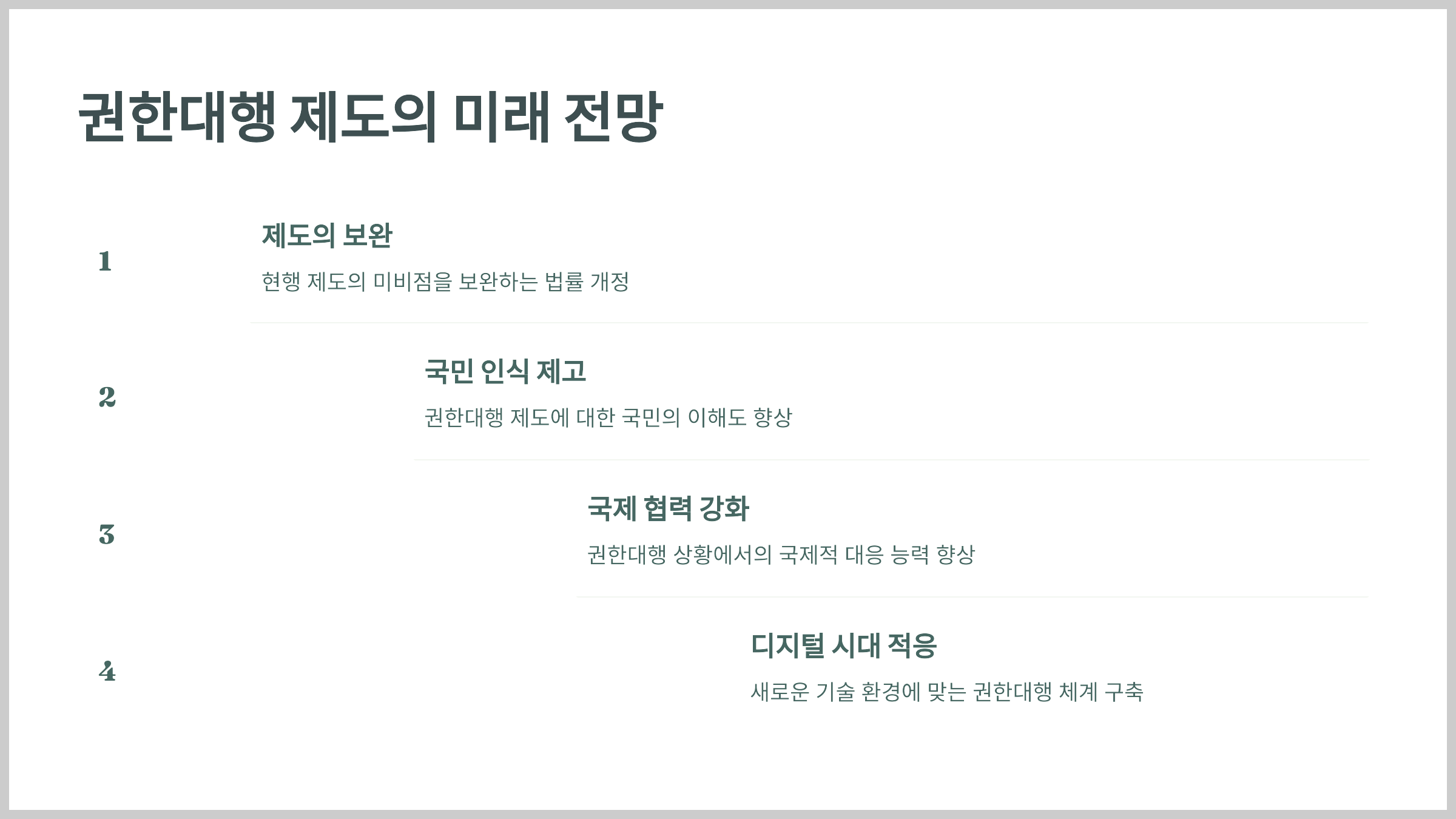 권한대행 제도의 미래 전망