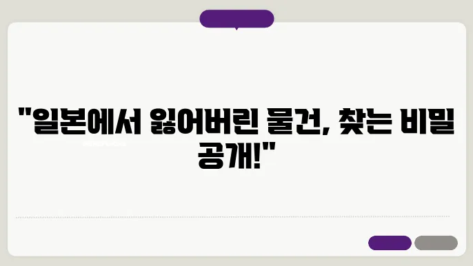 일본 분실물 찾는 모든 것 분실물, 분실물 센터, 분실물 찾는 법