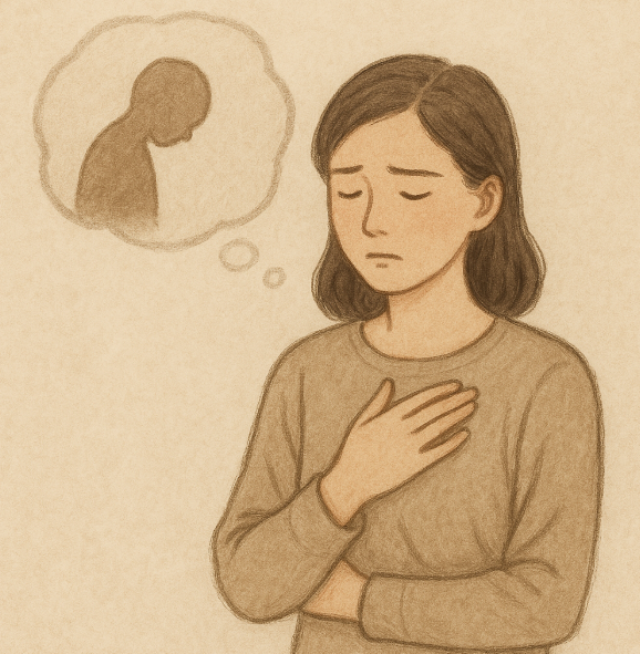 자신의 감정을 고치기보다 이해하려고 하는 모습 사진