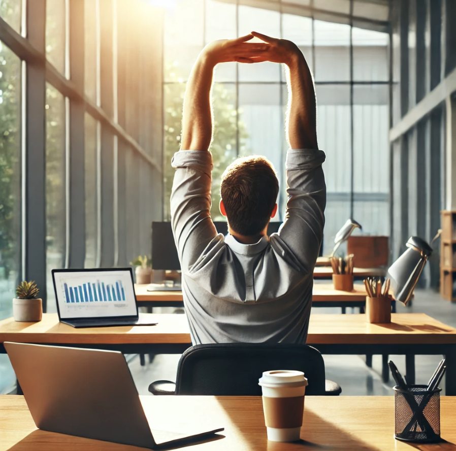 직장인을 위한 5분 업무 스트레칭 – 책상에서 간단하게, 혈액순환과 집중력까지 높이는 방법