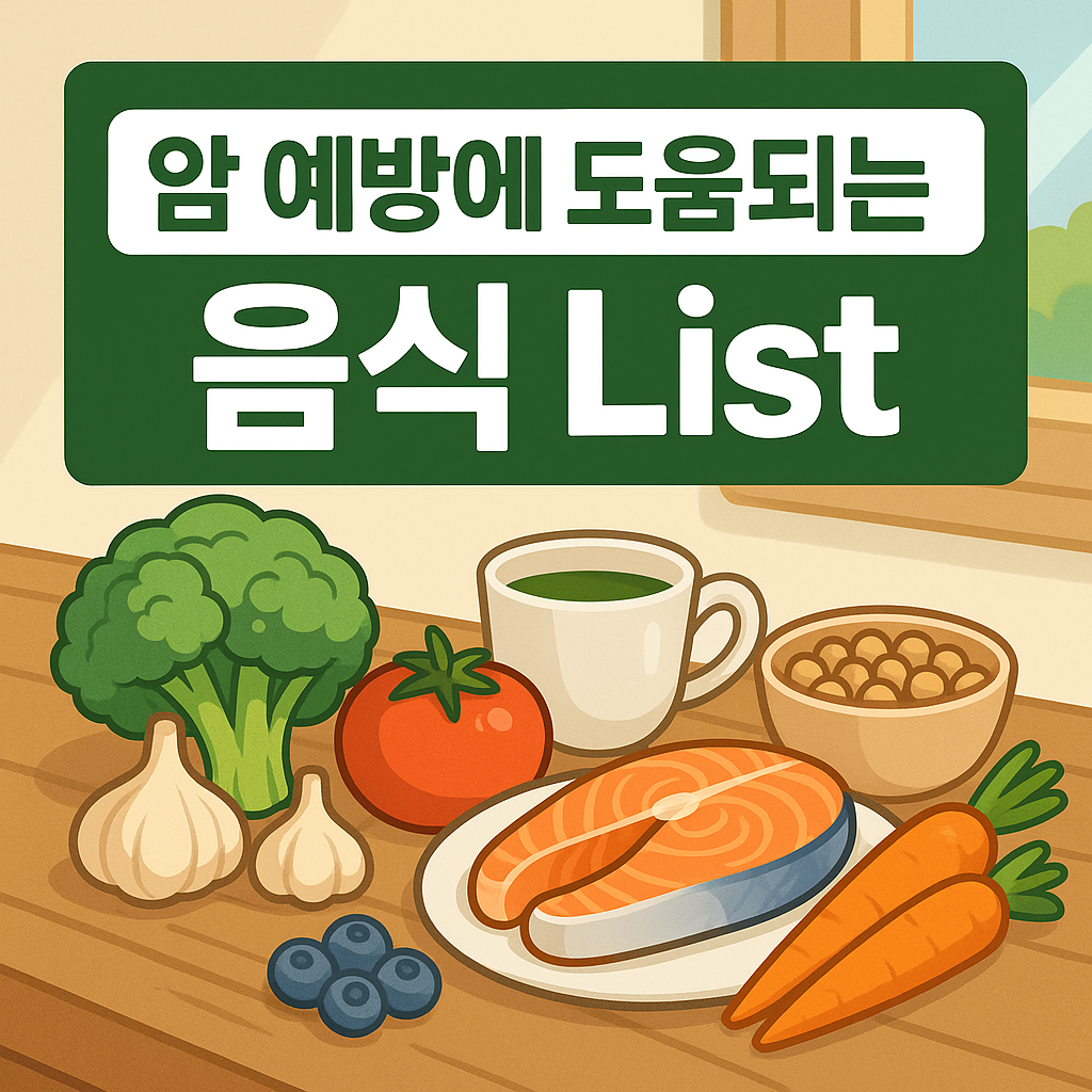 암 예방에 도움되는 음식 정리, 식생활에서 시작하는 실천