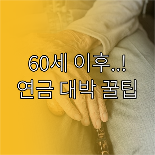60세 이후에도 국민연금을 납부해야 ..