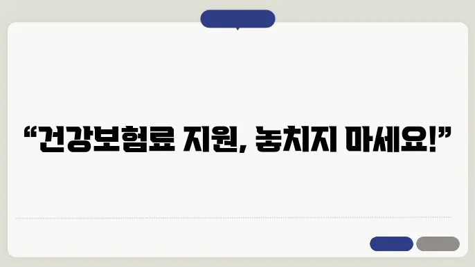 네이버 블로그에서 알려주는 건세험료 정부 지원
