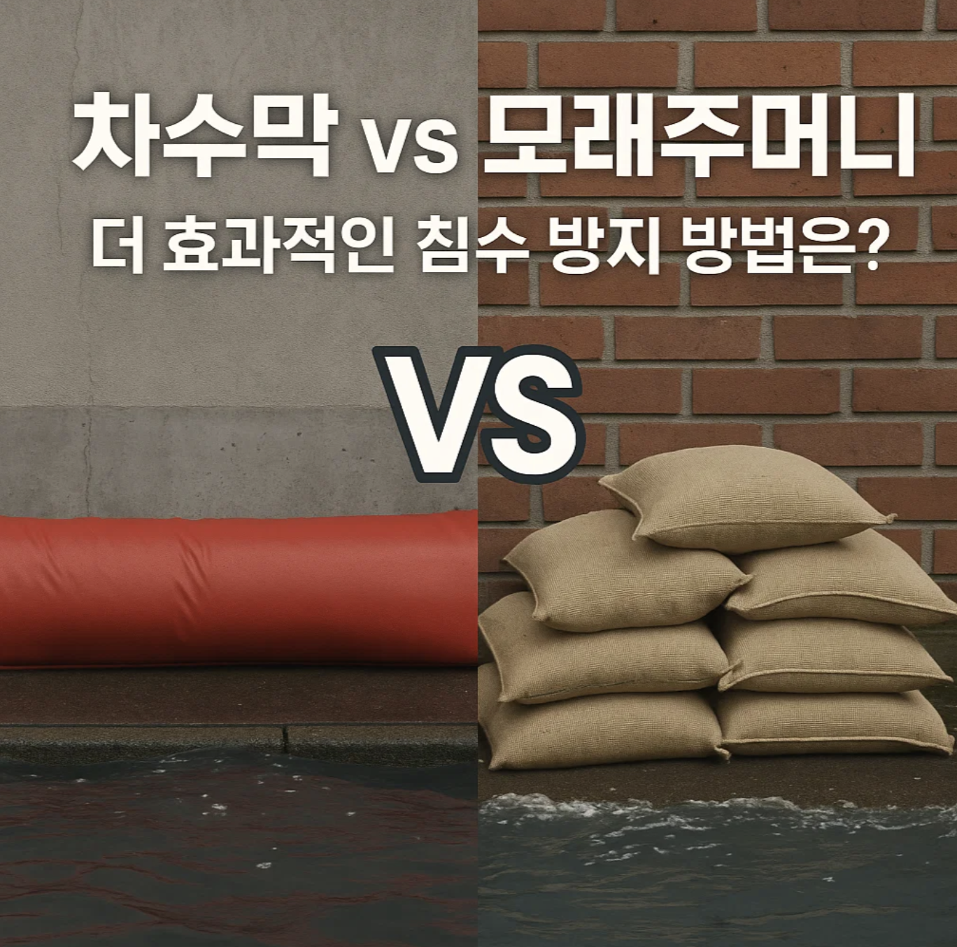 차수막 vs 모래주머니, 더 효과적인 침수 방지 방법은?
