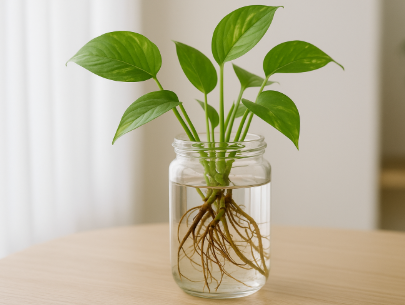 수경재배 식물 사진