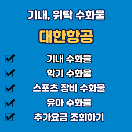 대한항공 수화물 규정