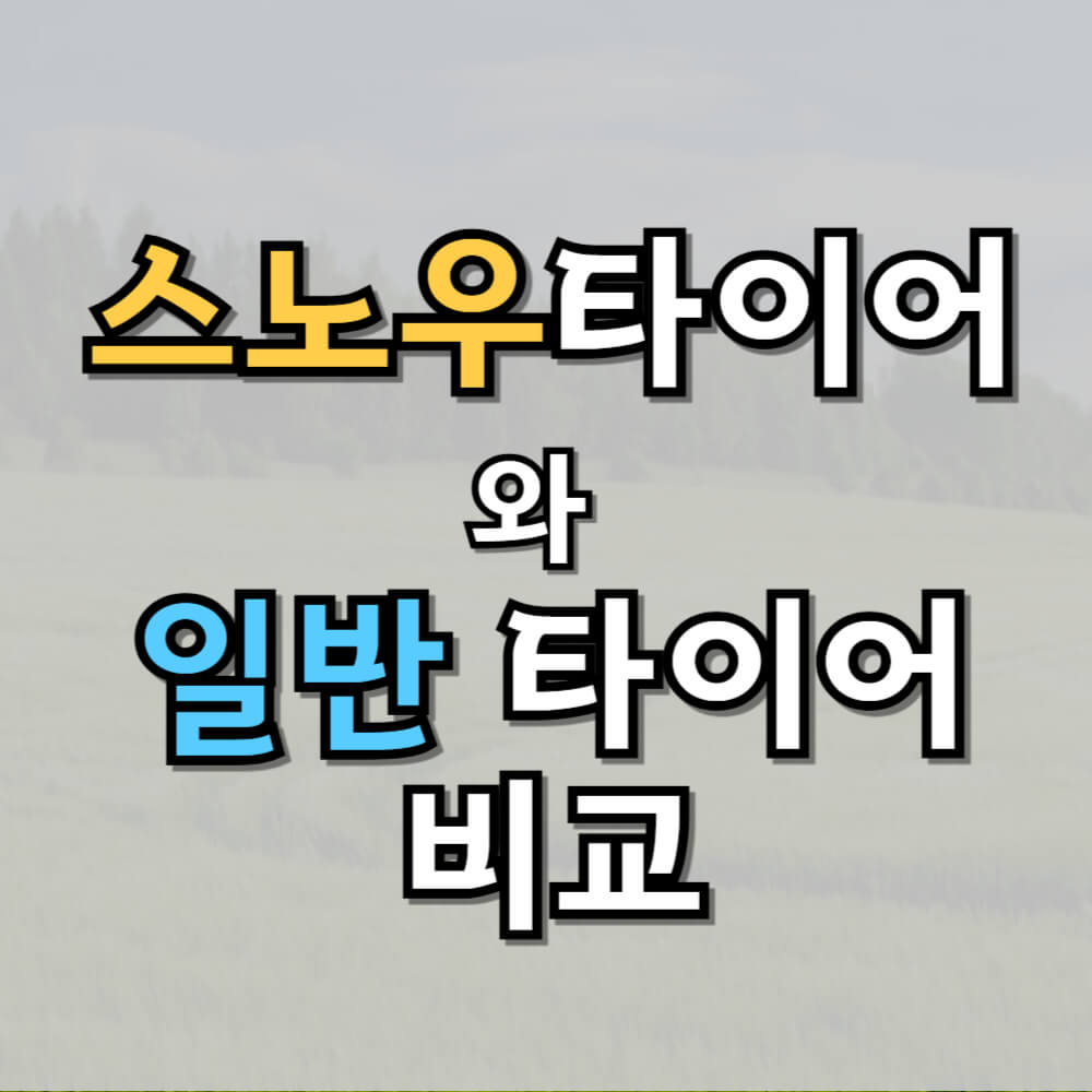 스노우타이어와 일반 타이어 비교
