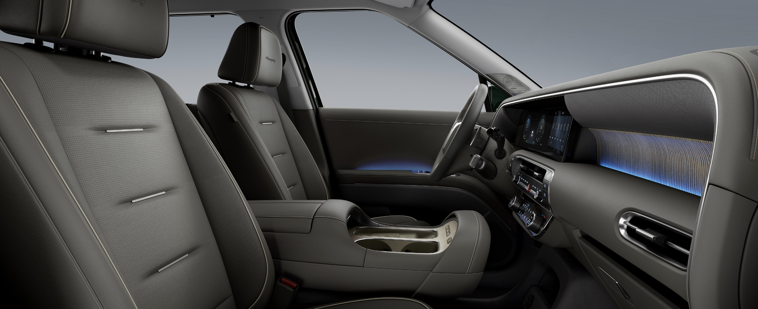 풀체인지 팰리세이드 실내색상 - 다크 차콜 원톤 브라운 스티치 나파가죽 시트