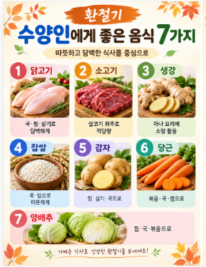 환절기 수양인에게 좋은 음식 7가지|7일 식단·몸에 좋은 차·운동법·피해야 할 음식