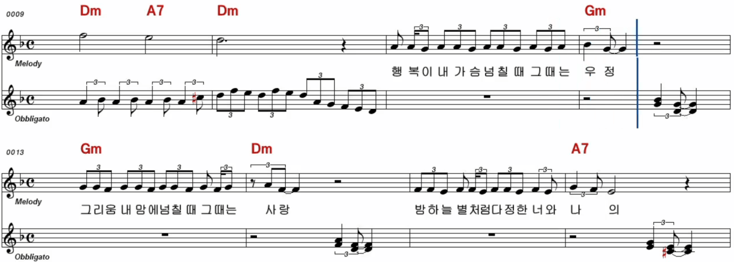 동후(이상열) 사랑과 우정 악보