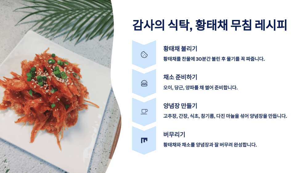 감사의 식탁, 황태채 무침 레시피