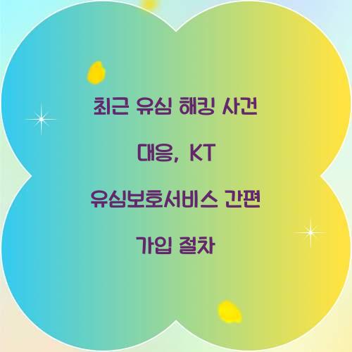 최근 유심 해킹 사건 대응: KT 유심보호서비스 즉시 가입 방법