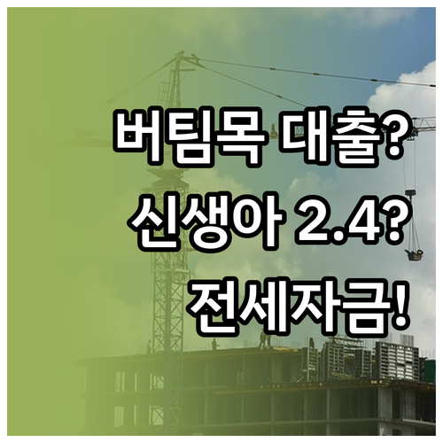 신생아 특례 버팀목대출 수도권 2.4..