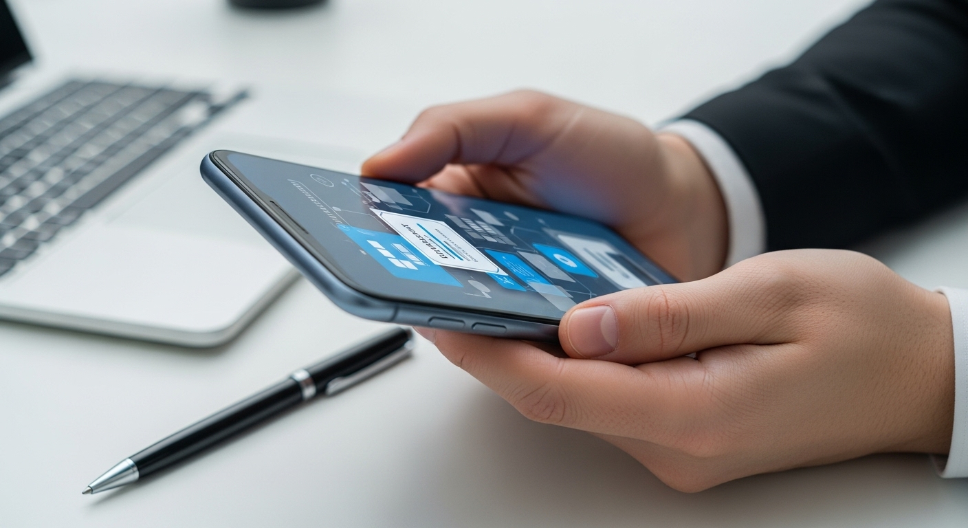 스마트폰으로 온라인 수능 성적 조회 시스템에 접속하는 모습.