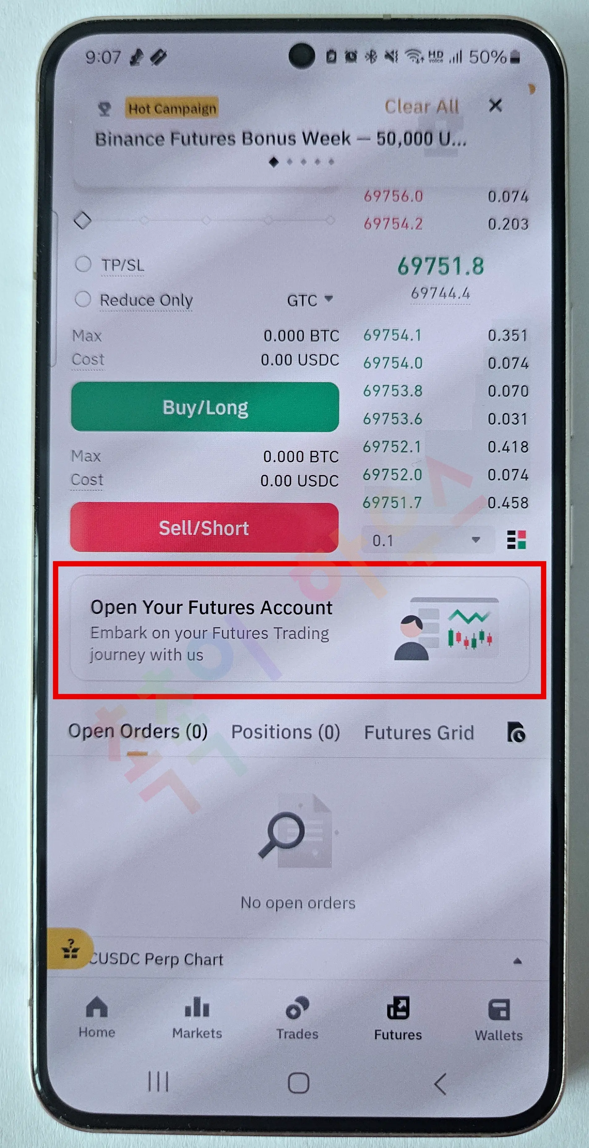 바이낸스 open your futures account