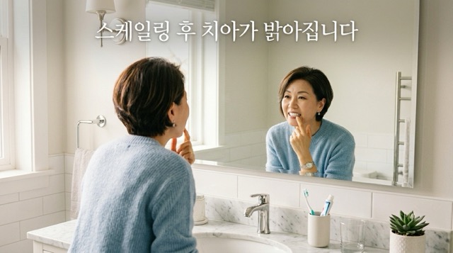 스케일링 효과 치아 건강 개선