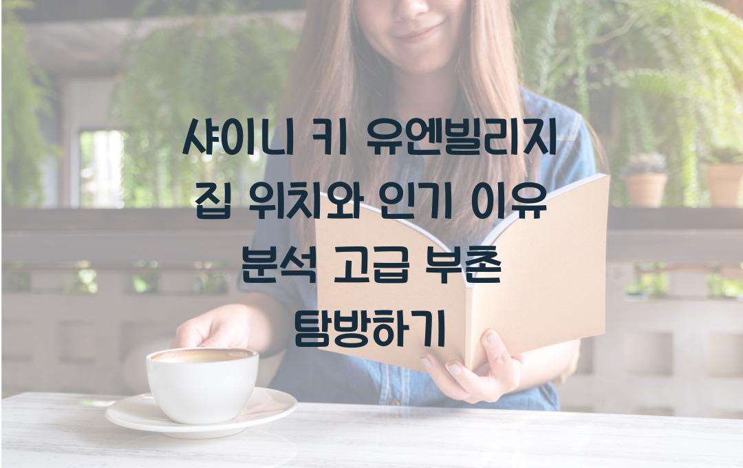 샤이니 키 유엔빌리지 집 위치와 인기 이유 분석! 서울 부촌 탐방 정보