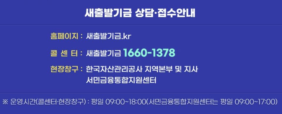 소상공인 지원 새출발기금