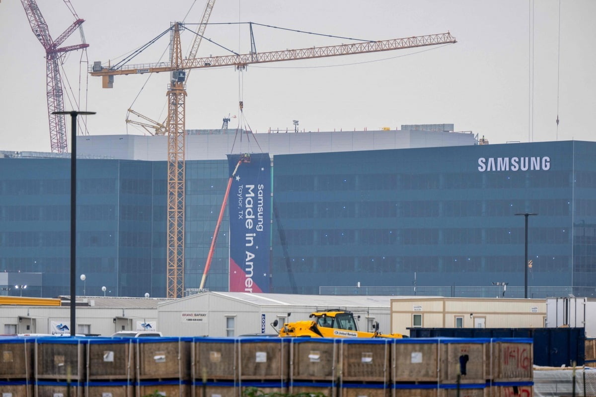 미국 텍사스주 테일러시에 건설 중인 삼성전자 파운드리 공장.