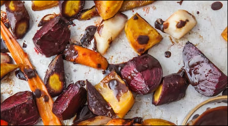 비트, 고구마 튀김