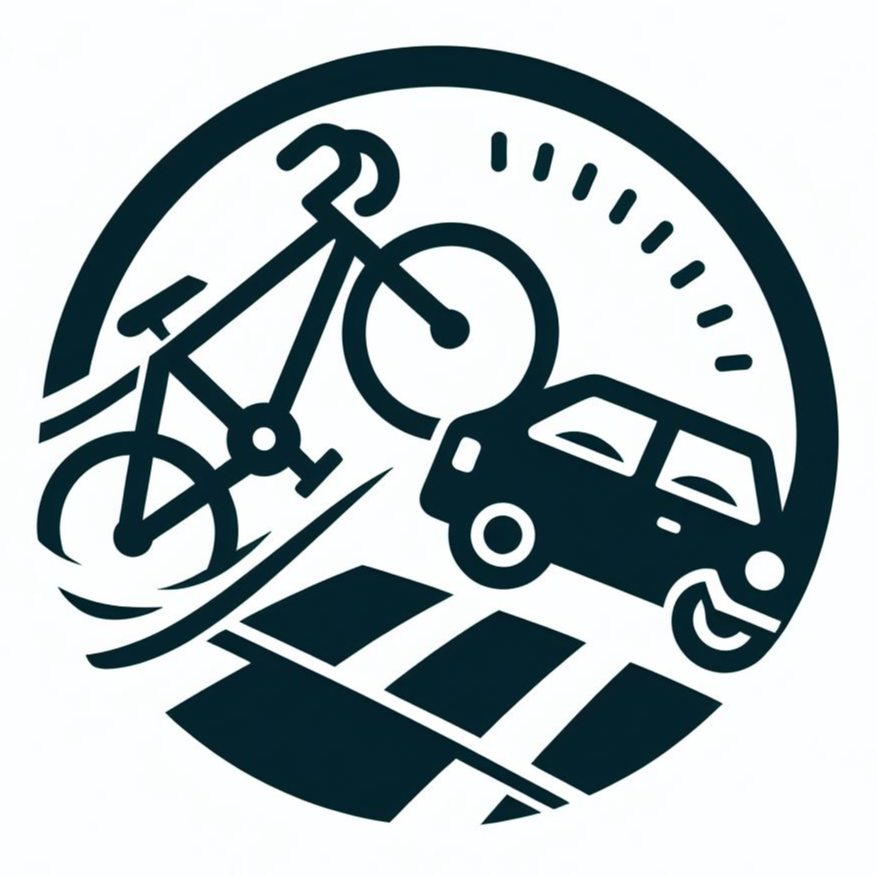 자전거와 차량 사고 로고 2