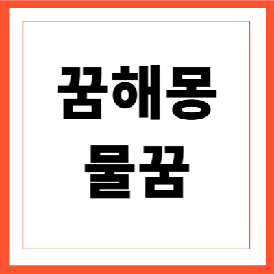 꿈해몽 물꿈