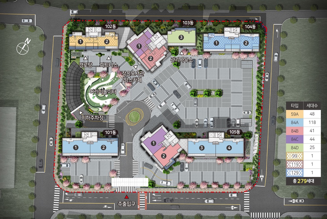 양양 금호어울림 더퍼스트 동・호수 배치도