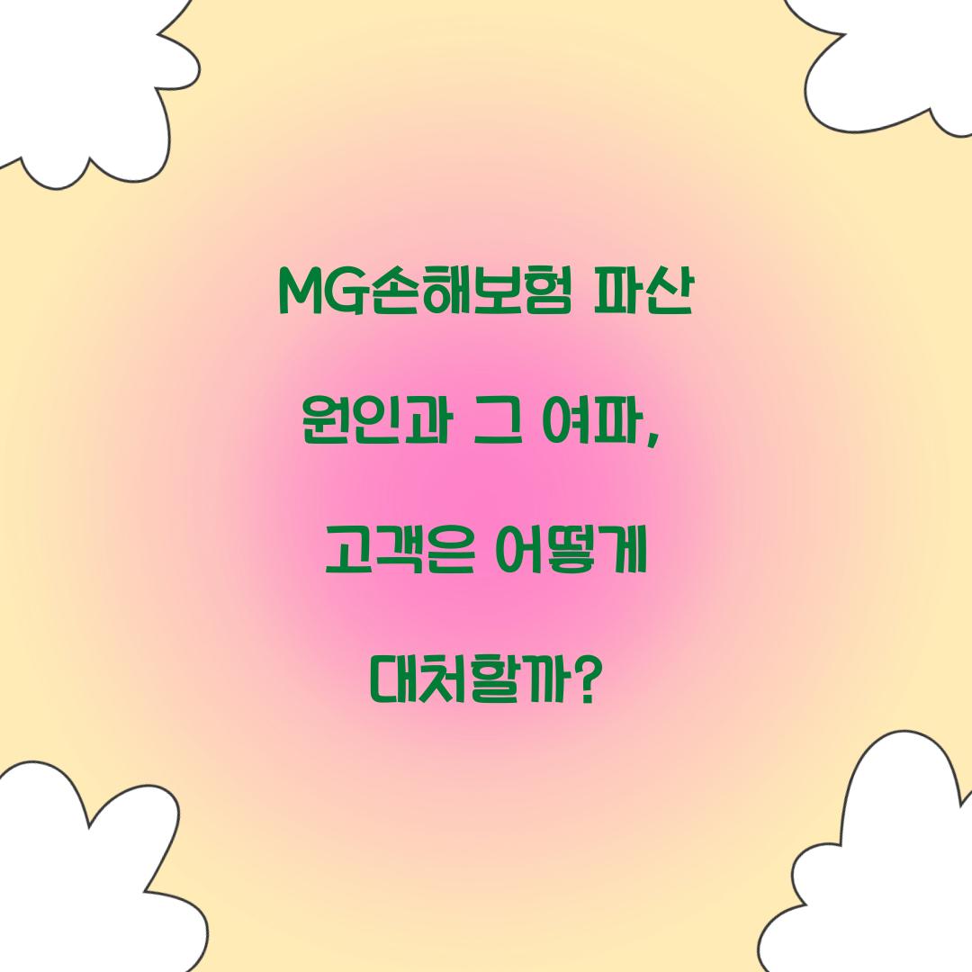 MG손해보험 파산 원인