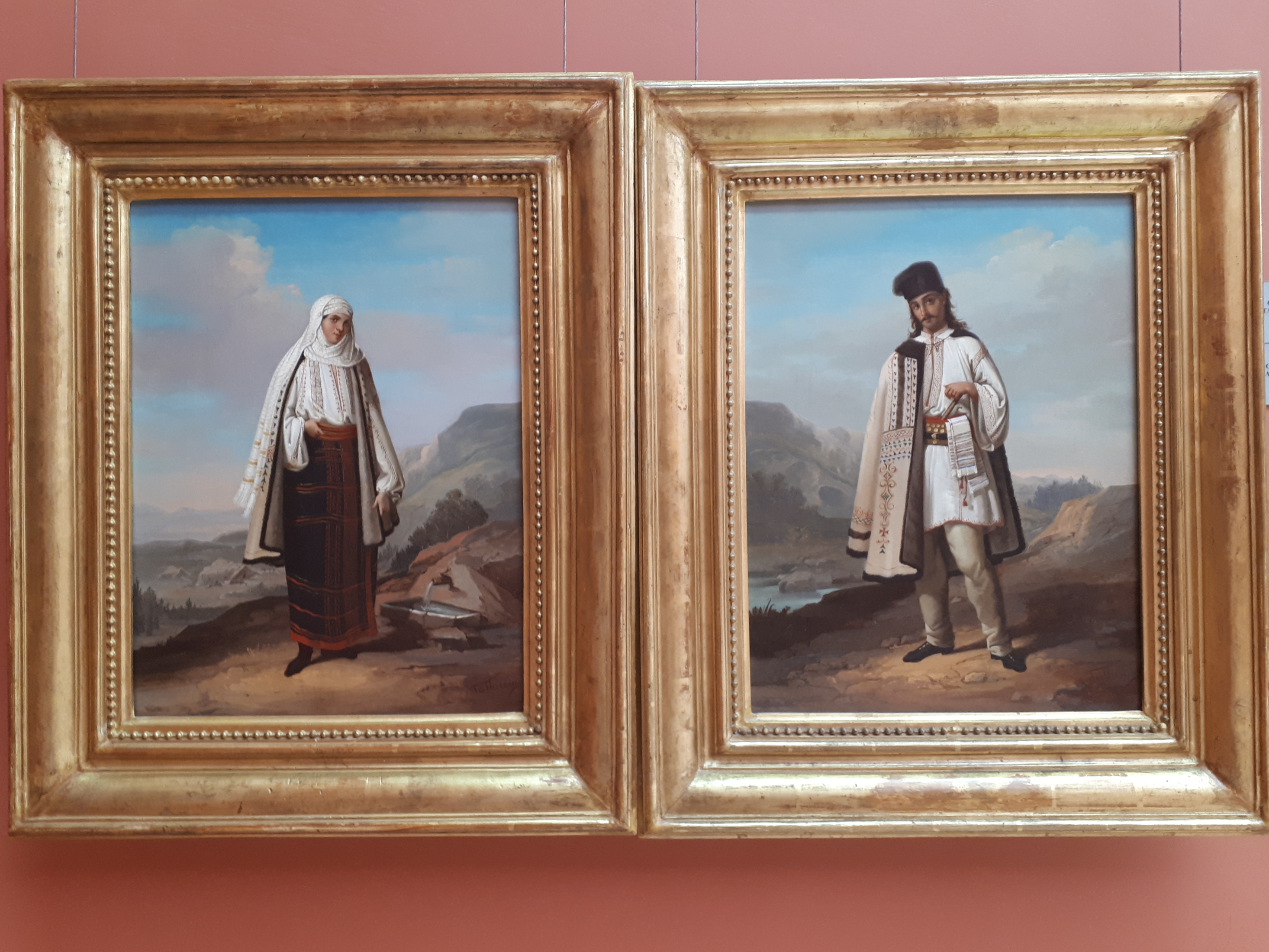 루마니아 부쿠레슈티 왕궁 미술관 사람들 그림