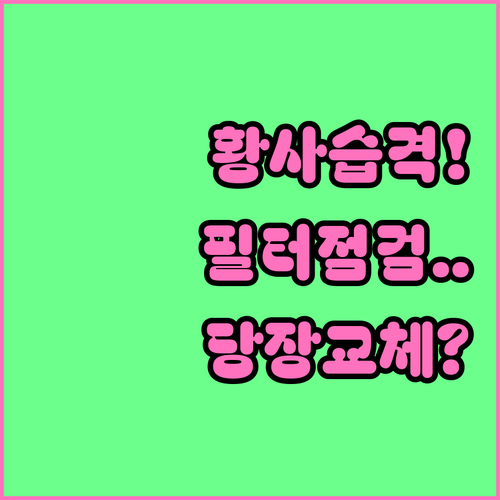 황사 대비 공기청정기 헤파필터 점검 ..