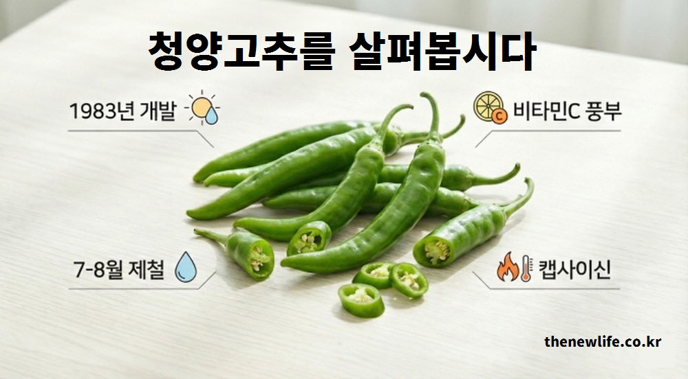 1983년 개발된 청양고추의 유래와 제철 및 주요 특징