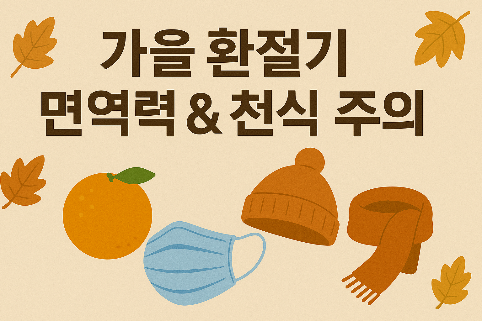 AI가 만들어준 가을 환절기 면역력&amp; 천식 주의