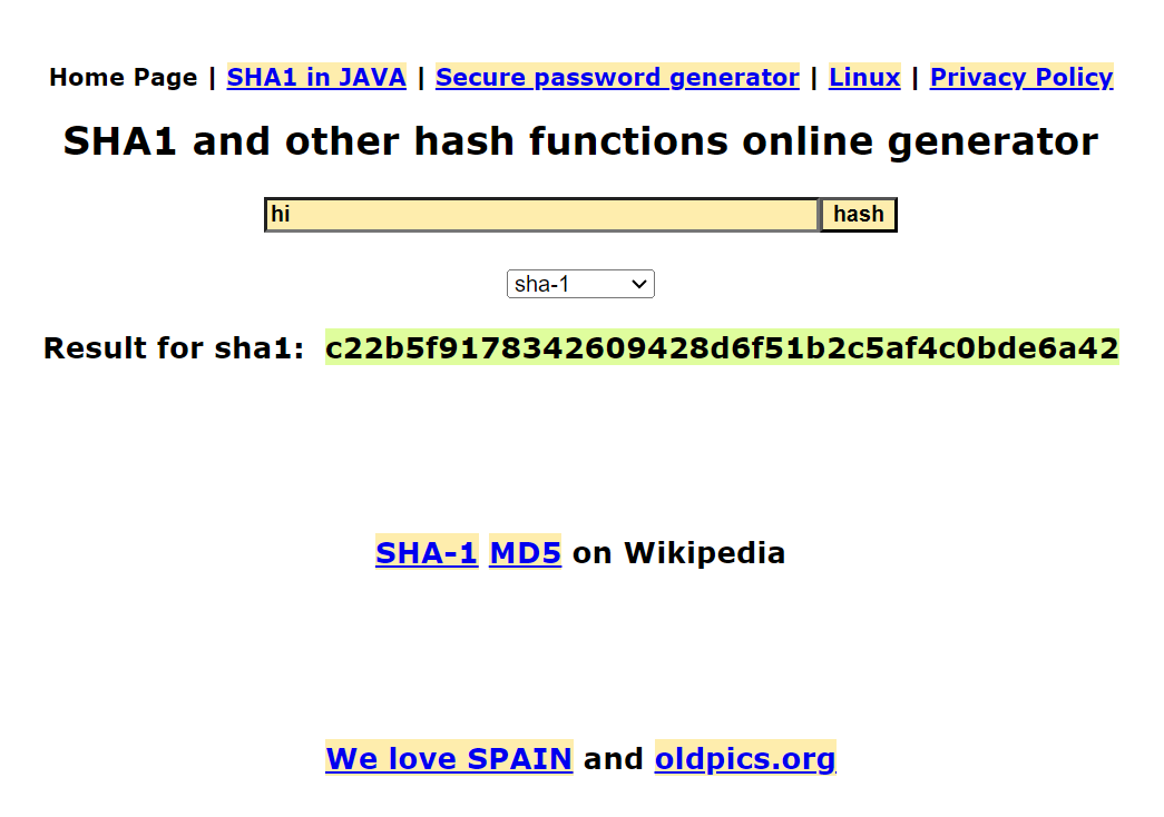 sha1 hi값
