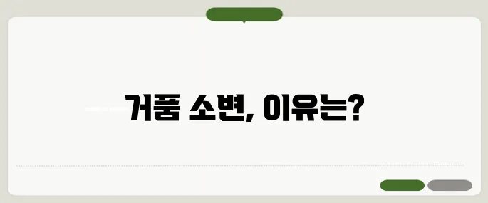 소변에 거품이 나는 이유 단백뇨 신호일 수도