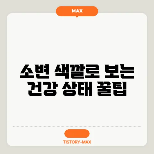 소변 색깔로 보는 건강 상태 꿀팁