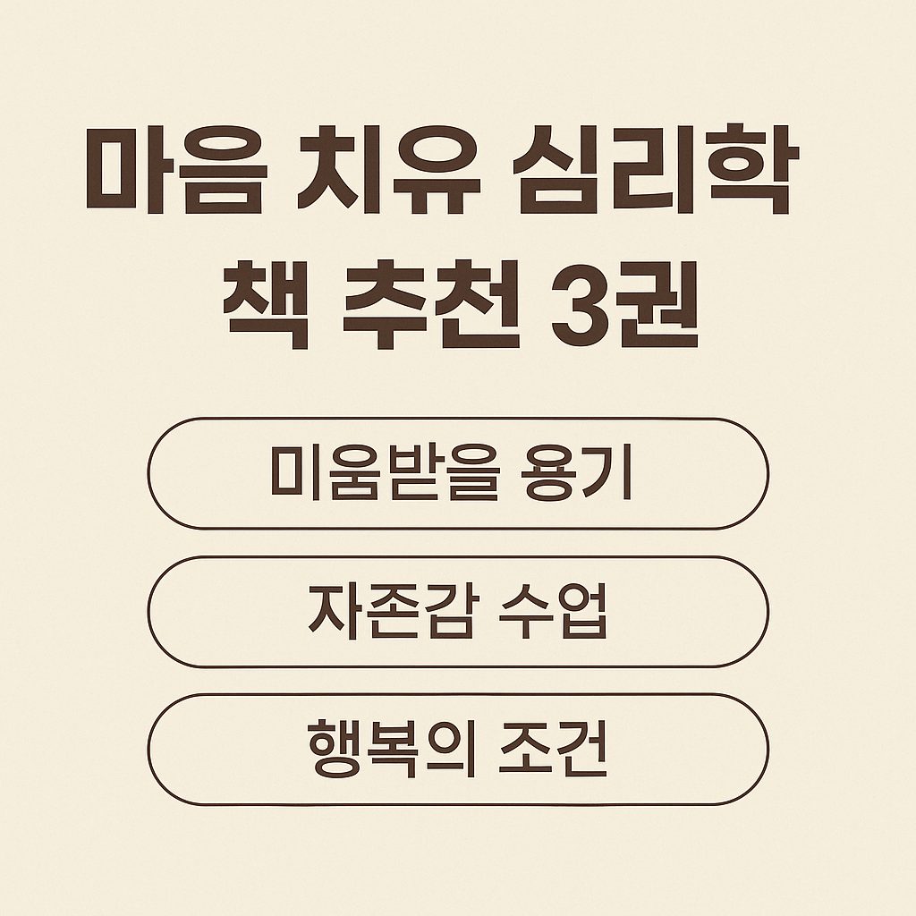 마음 치유 심리학 책추천3권
