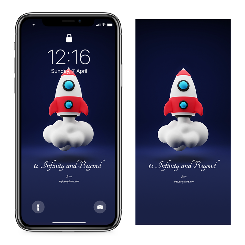 04 우주선 3D 다크 C - to Infinity and Beyond 아이폰우주배경화면