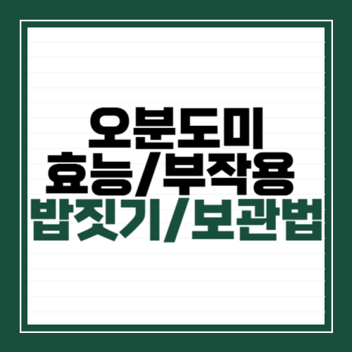 오분도미 효능,밥짓기,보관법,부작용