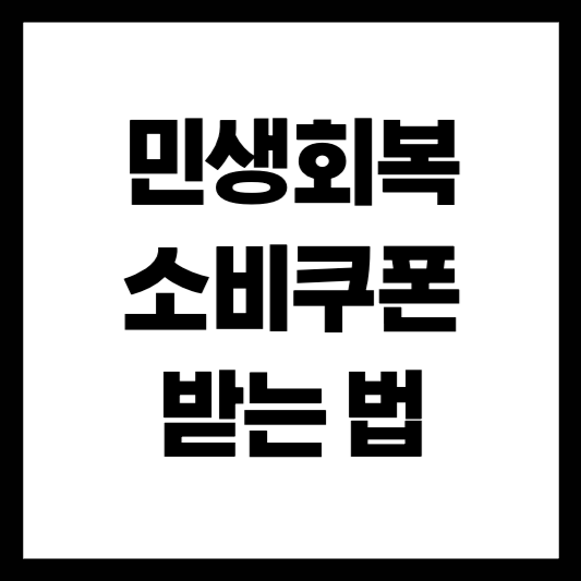 2025 정부 민생회복 소비쿠폰 받는법