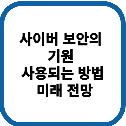 사이버 보안의 기원, 사용되는 방법, 미래 전망