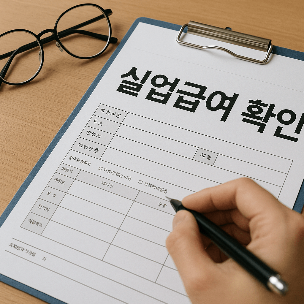 실업급여 확인하기