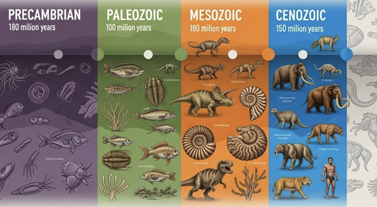 지질 시대의 구분과 주요 사건: 지구 46억 년의 장대한 서사시