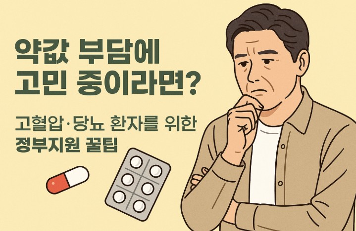 고혈압, 당뇨 환자 정부지원 꿀팁 사진 관련.