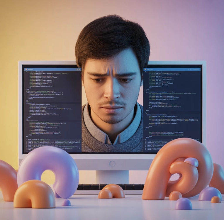 동기 비동기 개념 헷갈려하는 개발자 모습 예시