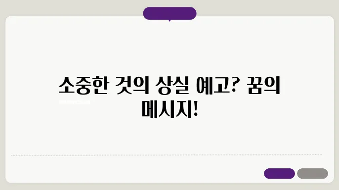 가방 잃어버리는 꿈해몽