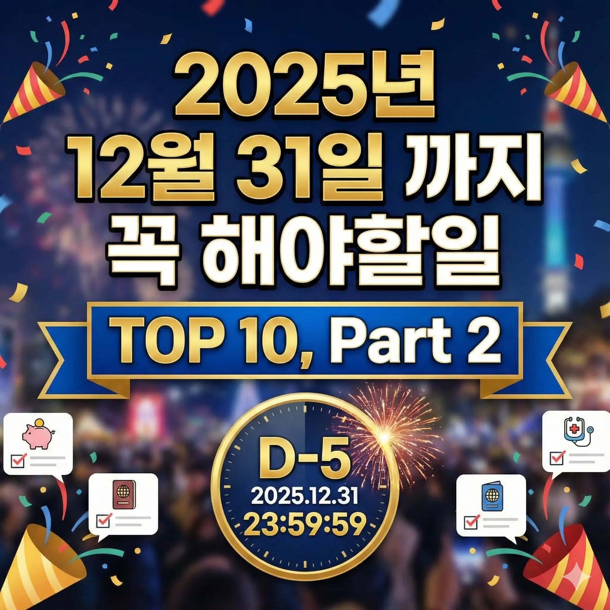 2025년 연말에 꼭 해야 할 일 TOP 10, Part 2 (6~10번)
