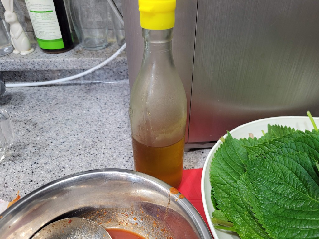 고소함 강화를 위해 준비된 들기름