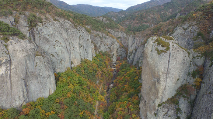 주왕산의 협곡 사진